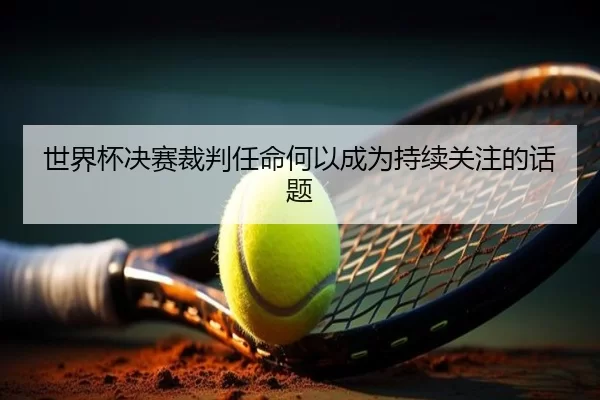 世界杯决赛裁判任命何以成为持续关注的话题